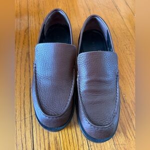 By Far Brown Leather Loafers